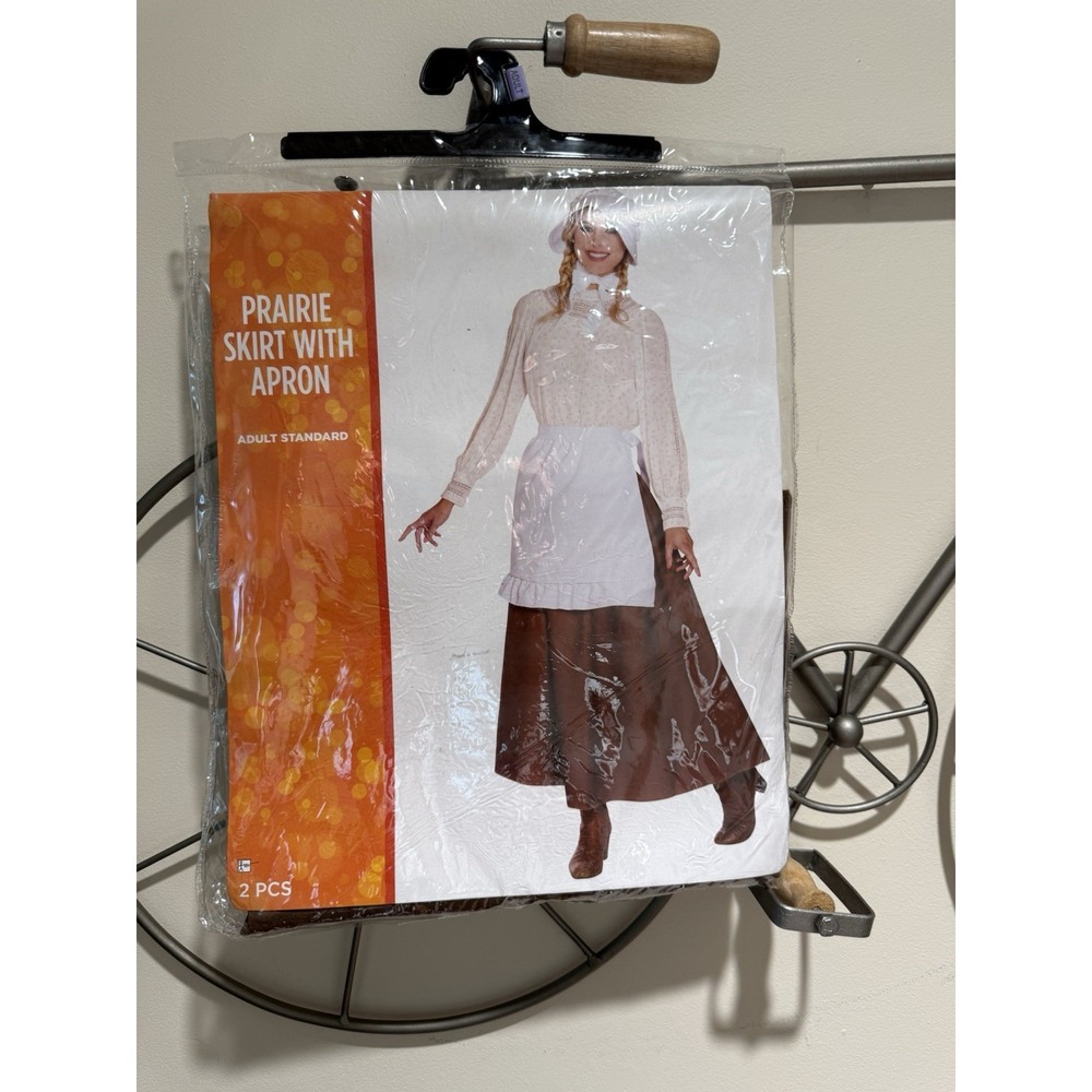 Halloween Thanksgiving Adult Women Costume - Prairie Skirt with Apron - Pioneer